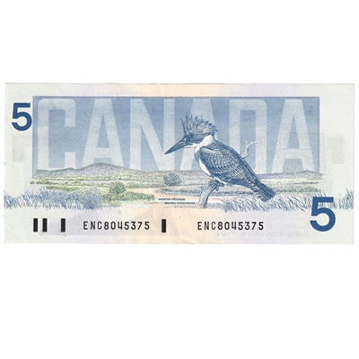 BC-56a 1986 Canada $5 Crow-Bouey, ENC, AU-UNC