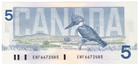 BC-56a 1986 Canada $5 Crow-Bouey, ENF, AU-UNC