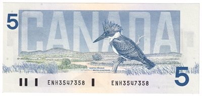 BC-56a 1986 Canada $5 Crow-Bouey, ENH, UNC