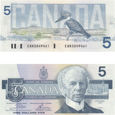 BC-56a 1986 Canada $5 Crow-Bouey, ENN, UNC