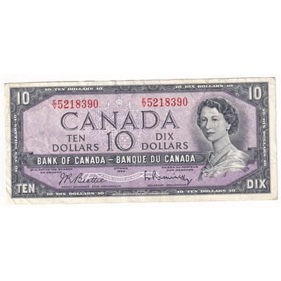 BC-40b 1954 Canada $10 Beattie-Rasminsky, E/V, VF