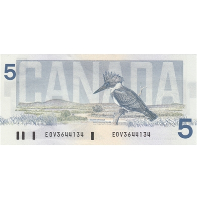 BC-56a-i 1986 Canada $5 Crow-Bouey, EOV, AU-UNC