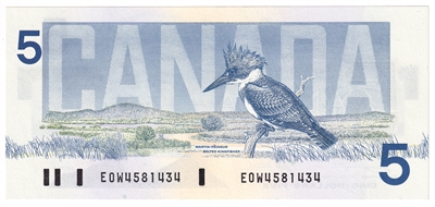 BC-56a-i 1986 Canada $5 Crow-Bouey, EOW, CUNC