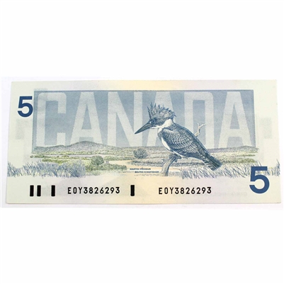 BC-56a-i 1986 Canada $5 Crow-Bouey, EOY, AU