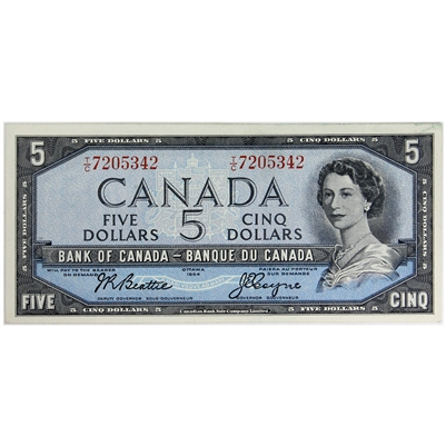 BC-39a-i 1954 Canada $5 Beattie-Coyne, T/C, AU-UNC