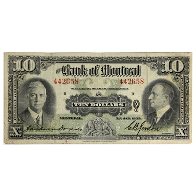 505-60-04 1935 Bank of Montreal $5 Dodds-Gordon, VF