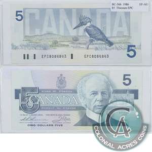 BC-56b 1986 Canada $5 Thiessen-Crow, EPC, EF-AU