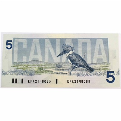 BC-56b 1986 Canada $5 Thiessen-Crow, EPK, Circ