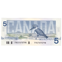 BC-56b 1986 Canada $5 Thiessen-Crow, FNS, CUNC