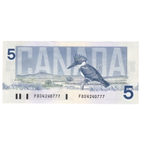 BC-56b 1986 Canada $5 Thiessen-Crow, FOD, UNC