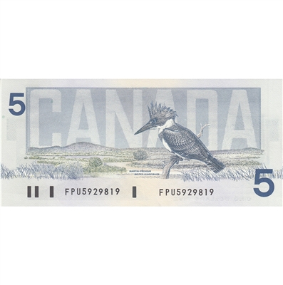 BC-56b 1986 Canada $5 Thiessen-Crow, FPU, AU-UNC