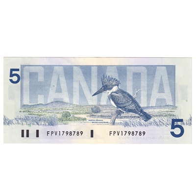 BC-56b 1986 Canada $5 Thiessen-Crow, FPV, AU-UNC