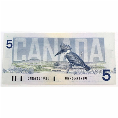 BC-56b 1986 Canada $5 Thiessen-Crow, GNN, Circ