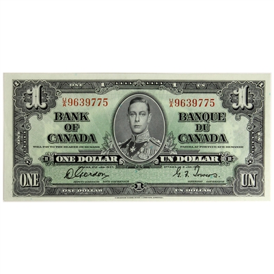 BC-21c 1937 Canada $1 Gordon-Towers, U/A, AU-UNC