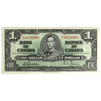 BC-21c 1937 Canada $1 Gordon-Towers, M/L, EF