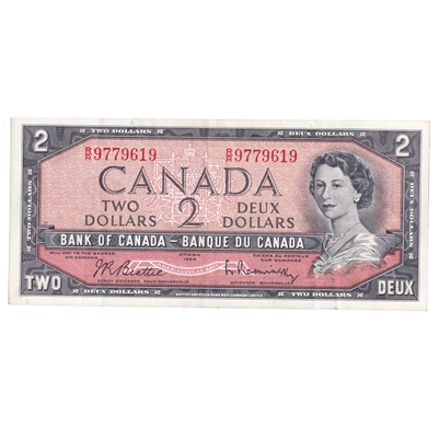 BC-38b 1954 Canada $2 Beattie-Rasminsky, R/R, VF-EF