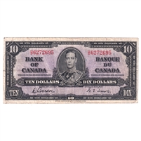 BC-24b 1937 Canada $10 Gordon-Towers, H/D, F-VF