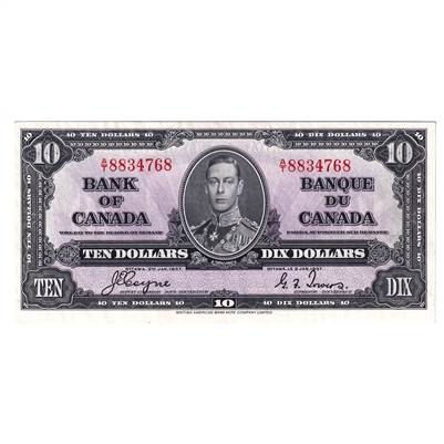 BC-24c 1937 Canada $10 Coyne-Towers, A/T, EF