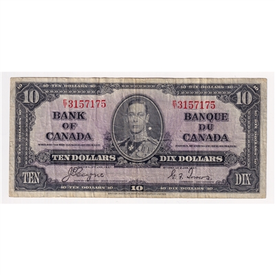 BC-24c 1937 Canada $10 Coyne-Towers, E/T, F