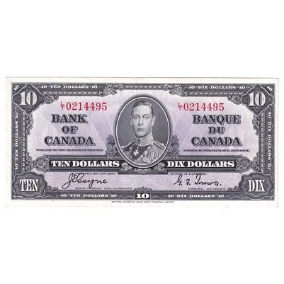 BC-24c 1937 Canada $10 Coyne-Towers, L/T, EF