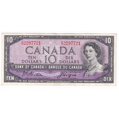 BC-40a 1954 Canada $10 Beattie-Coyne, X/D, VF-EF