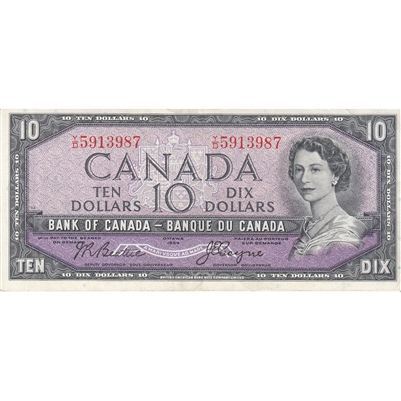 BC-40a 1954 Canada $10 Beattie-Coyne, Y/D, VF