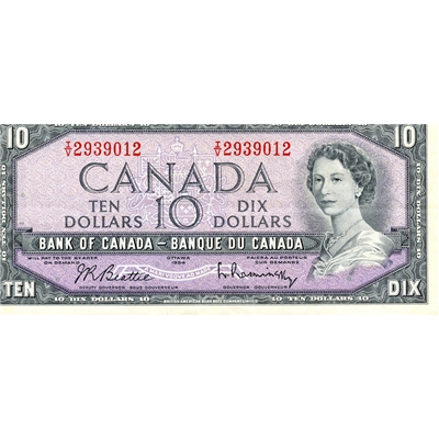 BC-40b 1954 Canada $10 Beattie-Rasminsky, I/V, EF