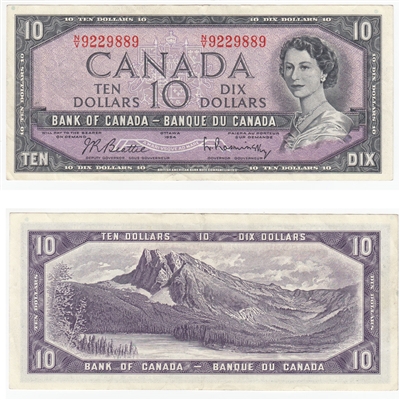 BC-40b 1954 Canada $10 Beattie-Rasminsky, N/V, EF
