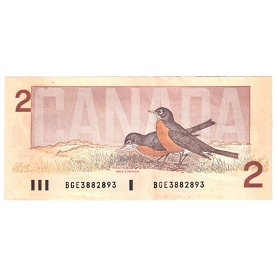 BC-55b 1986 Canada $2 Thiessen-Crow, BGE, EF-AU