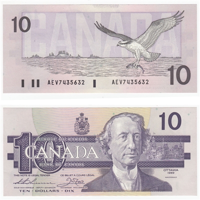 BC-57a 1989 Canada $10 Thiessen-Crow, AEV, UNC