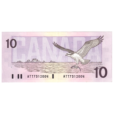 BC-57a 1989 Canada $10 Thiessen-Crow, ATT, AU