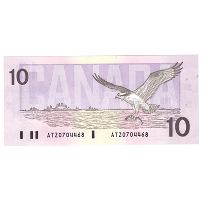 BC-57a 1989 Canada $10 Thiessen-Crow, ATZ, CUNC