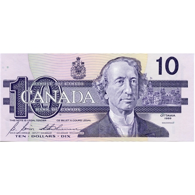 BC-57b 1989 Canada $10 Bonin-Thiessen, BDW, UNC