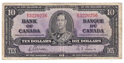 BC-24b 1937 Canada $10 Gordon-Towers, B/D, CIRC