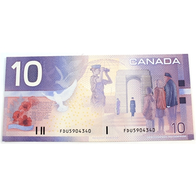BC-63a 2000 Canada $10 Knight-Thiessen, FDU, UNC