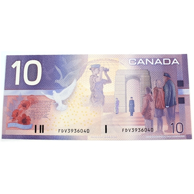 BC-63a 2000 Canada $10 Knight-Thiessen, FDV, UNC