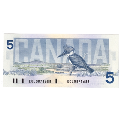 BC-56a-i 1986 Canada $5 Crow-Bouey, EOL, AU-UNC