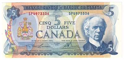 BC-48b 1972 Canada $5 Lawson-Bouey, SP, AU-UNC