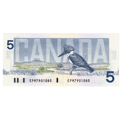 BC-56b 1986 Canada $5 Thiessen-Crow, EPM, AU-UNC