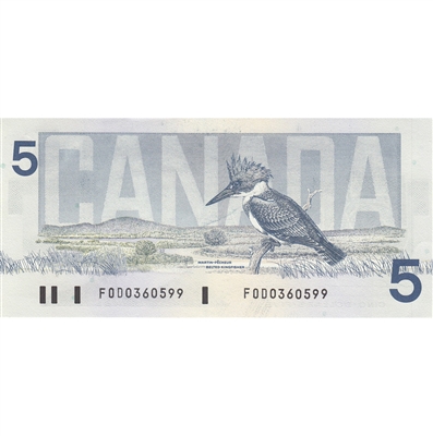 BC-56b 1986 Canada $5 Thiessen-Crow, FOD, AU-UNC