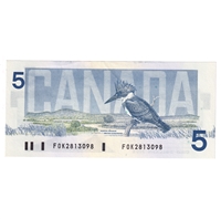 BC-56b 1986 Canada $5 Thiessen-Crow, FOK, AU