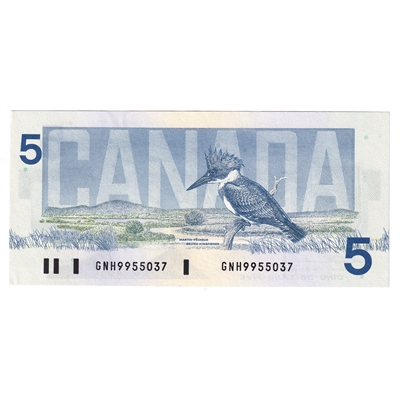 BC-56b 1986 Canada $5 Thiessen-Crow, GNH, AU-UNC