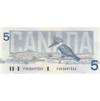 BC-56b 1986 Canada $5 Thiessen-Crow, FOK, Circ