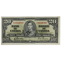 BC-25b 1937 Canada $20 Gordon-Towers, D/E, VF