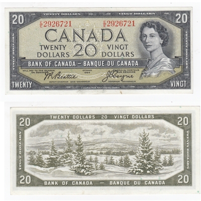 BC-41a 1954 Canada $20 Beattie-Coyne, E/E, VF-EF