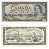 BC-41a 1954 Canada $20 Beattie-Coyne, G/E, VF