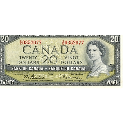 BC-41b 1954 Canada $20 Beattie-Rasminsky, X/E, EF