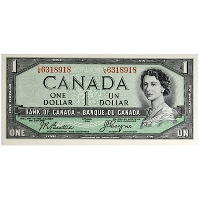 BC-29b 1954 Canada $1 Beattie-Coyne, Devil's Face, L/A, EF-AU