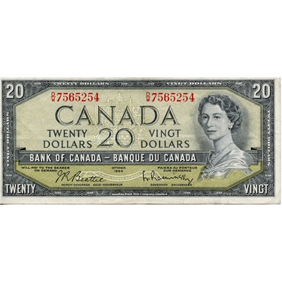BC-41b 1954 Canada $20 Beattie-Rasminsky, D/W, VF