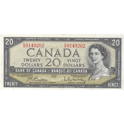 BC-41b 1954 Canada $20 Beattie-Rasminsky, E/W, EF